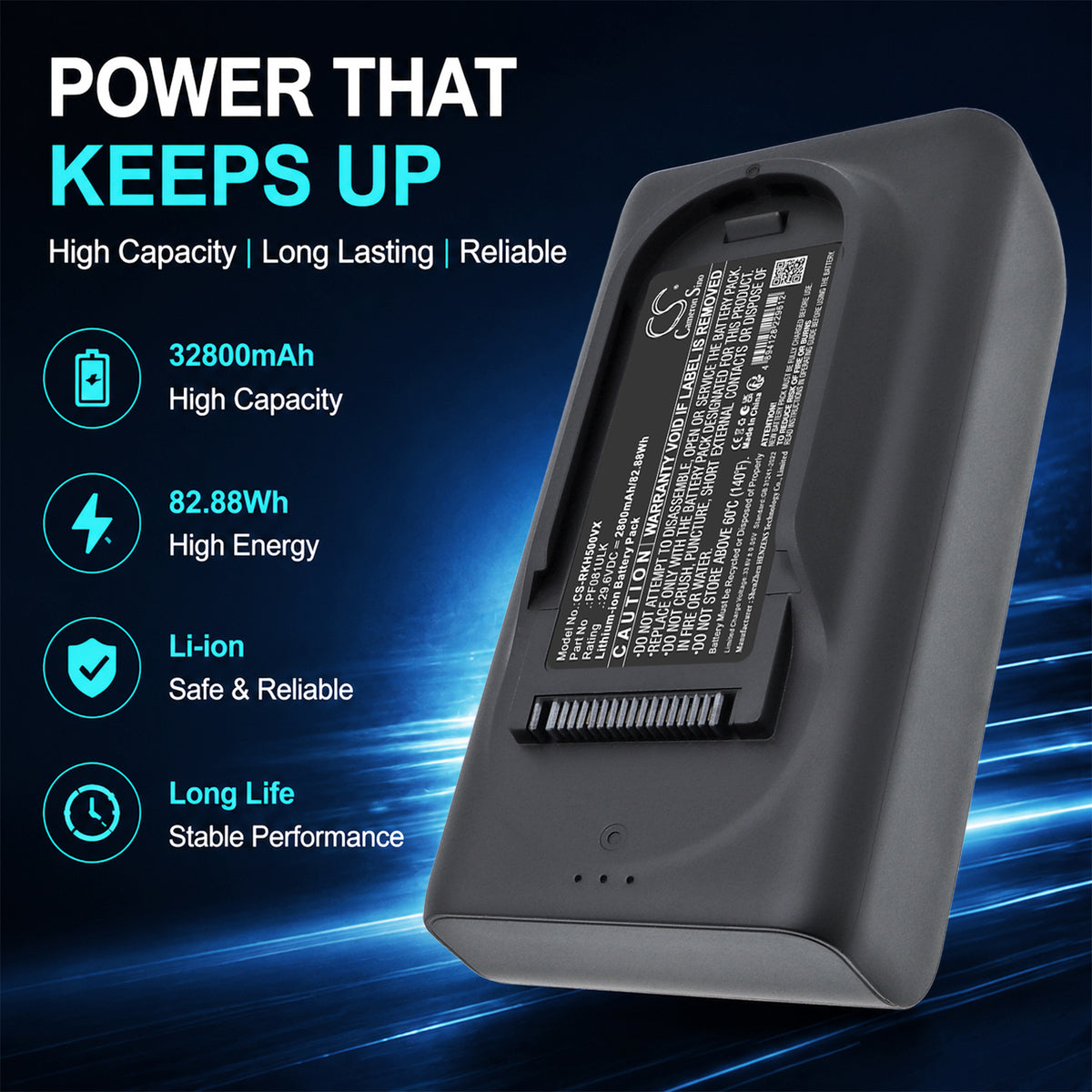 Replacement Battery for Roborock H50 Ultra – Vacuum – 2800mAh / 29.6V