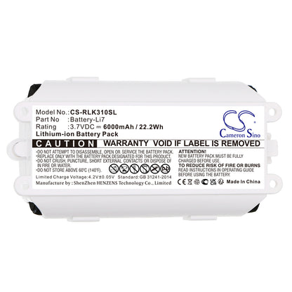 Replacement Battery for Reolink Argus 3 Pro – Home Security Camera – 6000mAh / 3.7V