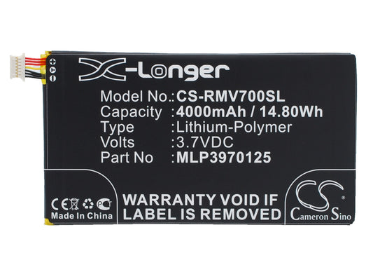 Replacement Battery for Verizon Elipsis QMV7A 7in – Tablet – 4000mAh / 3.7V - image 1