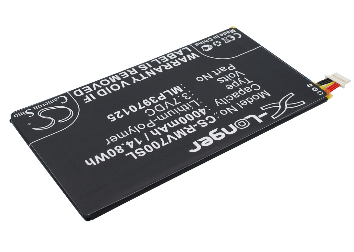 Replacement Battery for Verizon Elipsis QMV7A 7in – Tablet – 4000mAh / 3.7V - image 3