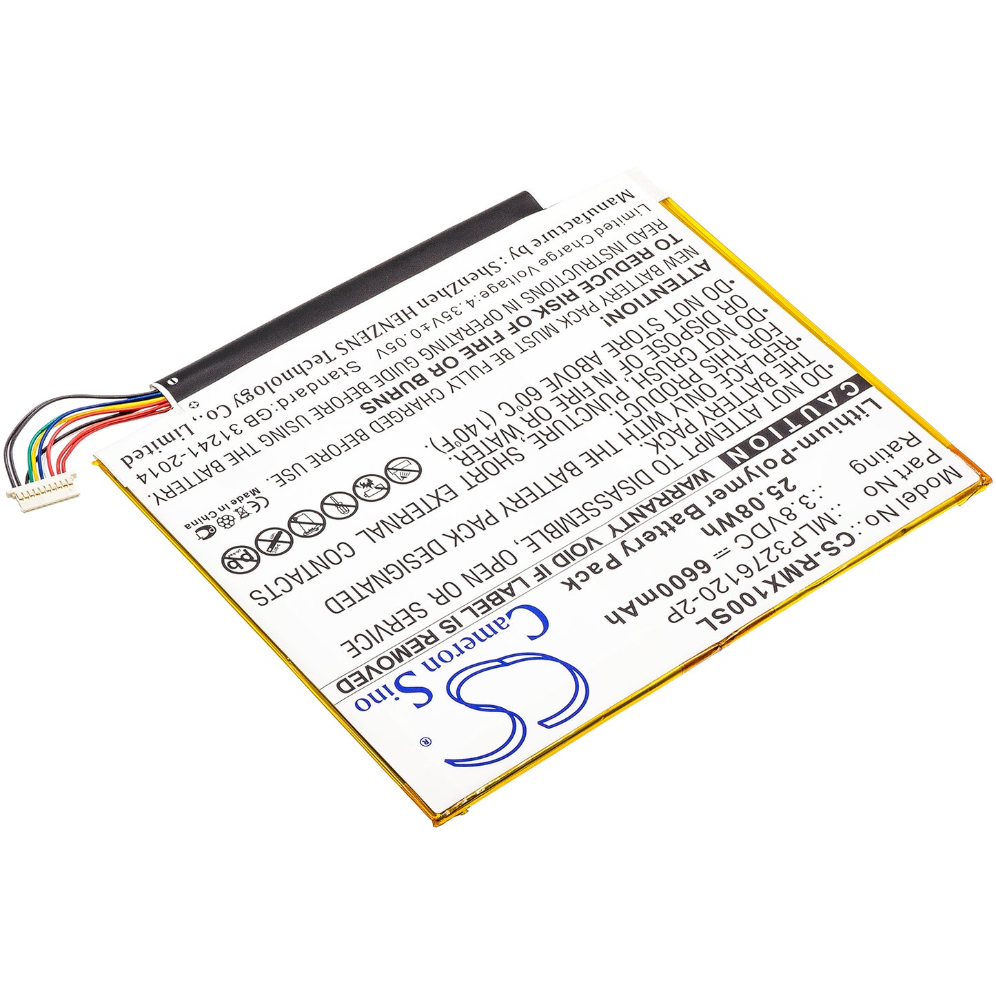 Replacement Battery for Verizon Ellipsis 10 – Tablet – 6600mAh / 3.8V - image 2