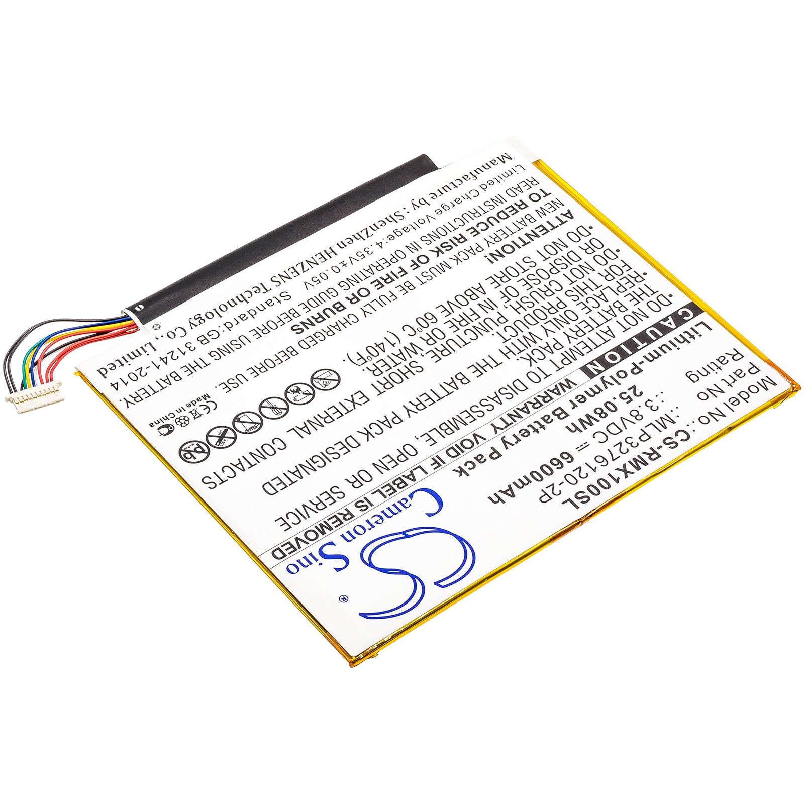 Replacement Battery for Verizon Ellipsis 10 – Tablet – 6600mAh / 3.8V - image 2