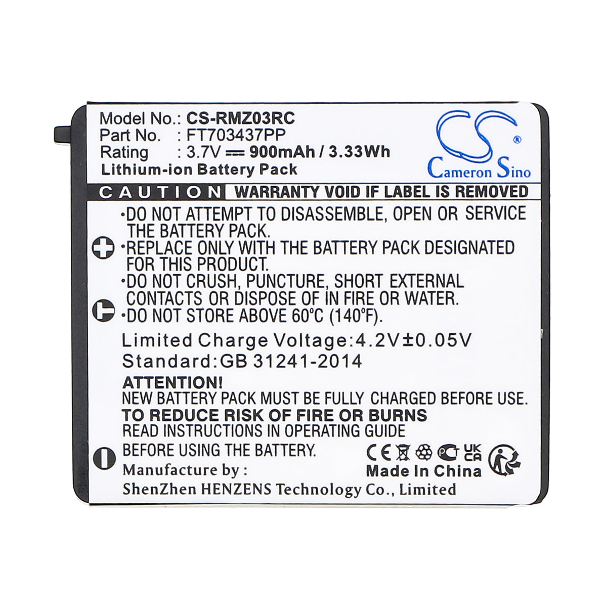 Replacement Battery for Razer RC03-001201 – Keyboard,Mouse – 900mAh / 3.7V