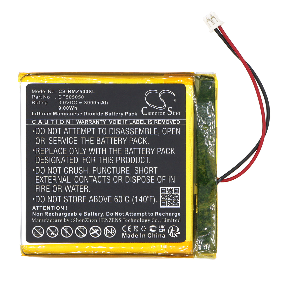 Replacement Battery for ROOMZ room sensor – Communication & Conferencing – 3000mAh / 3V