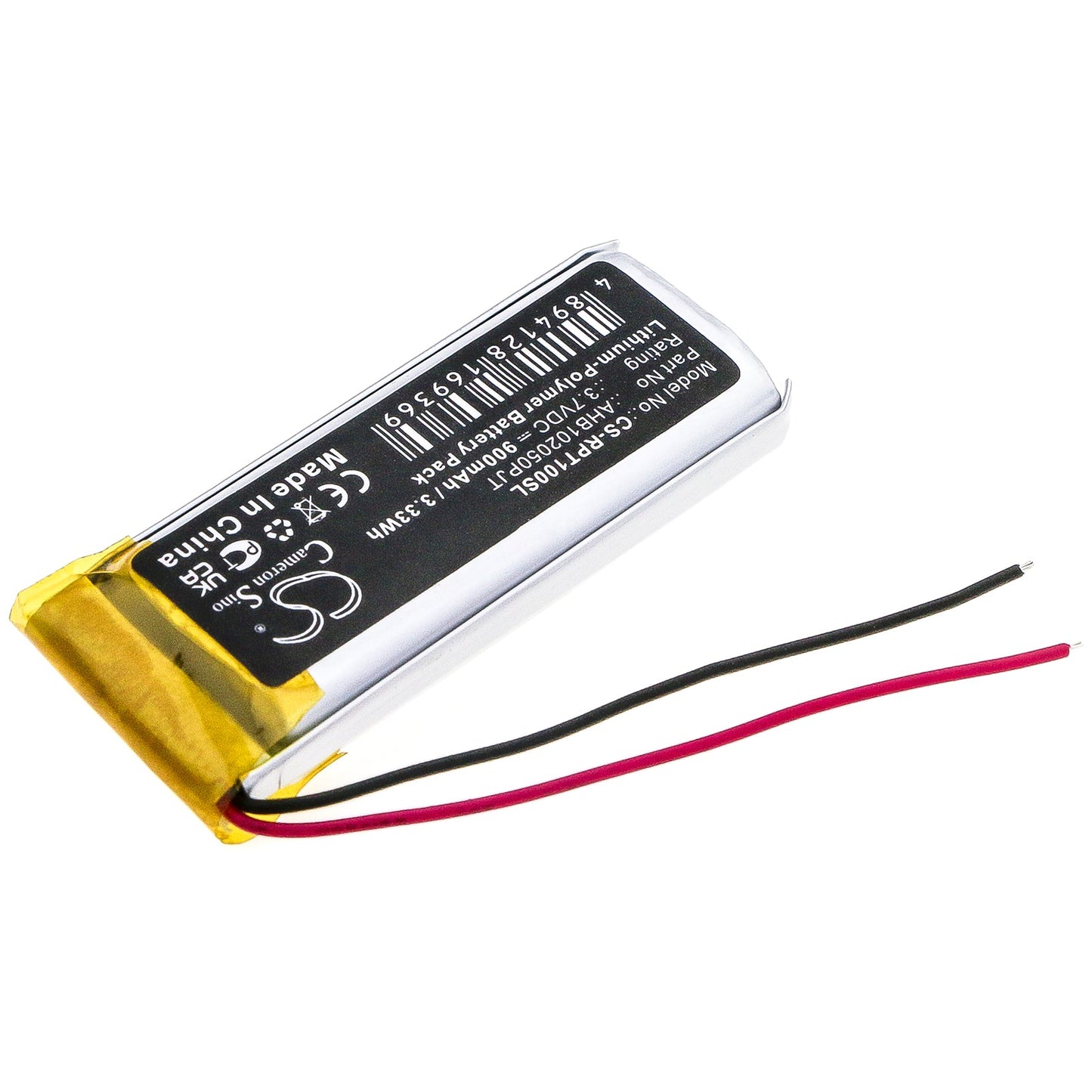 Replacement Battery for RAPOO  Ti100 – Wireless Headset – 900mAh / 3.33Wh / 3.7V
