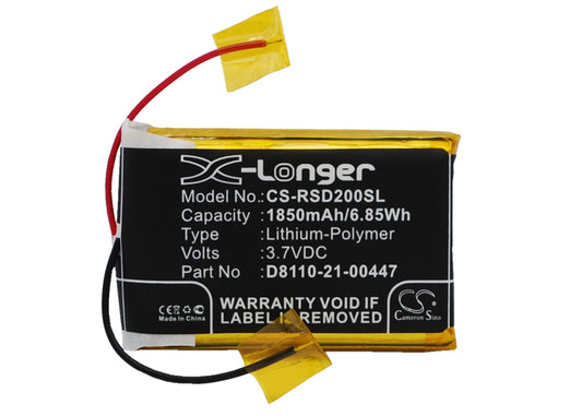 Replacement Battery for Roberts Sports Dab2 – DAB Digital – 1850mAh / 3.7V