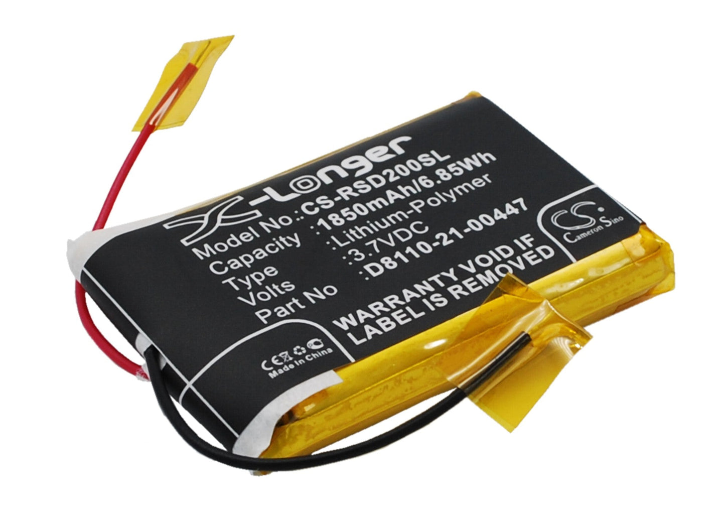 Replacement Battery for Roberts  Sports Dab2 – DAB Digital – 1850mAh / 6.85Wh / 3.7V