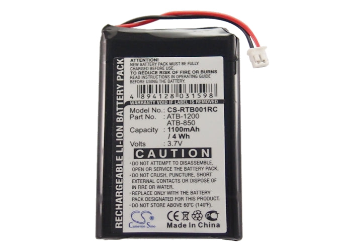 Replacement Battery for RTI T2B – Remote Control – 1100mAh / 3.7V