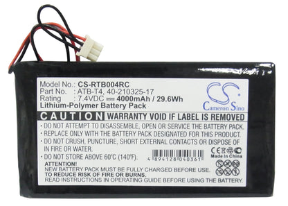 Replacement Battery for RTI T4 – Remote Control – 4000mAh / 7.4V
