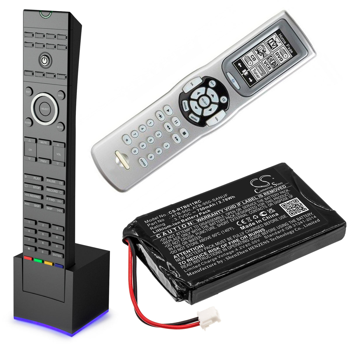 Replacement Battery for RTI T1 – Remote Control – 750mAh / 3.7V