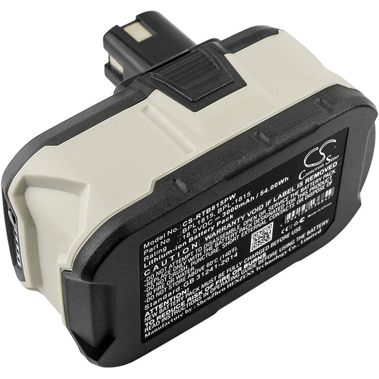 Replacement Battery for Ryobi BID-1801M – Power Tool – 3000mAh / 18V