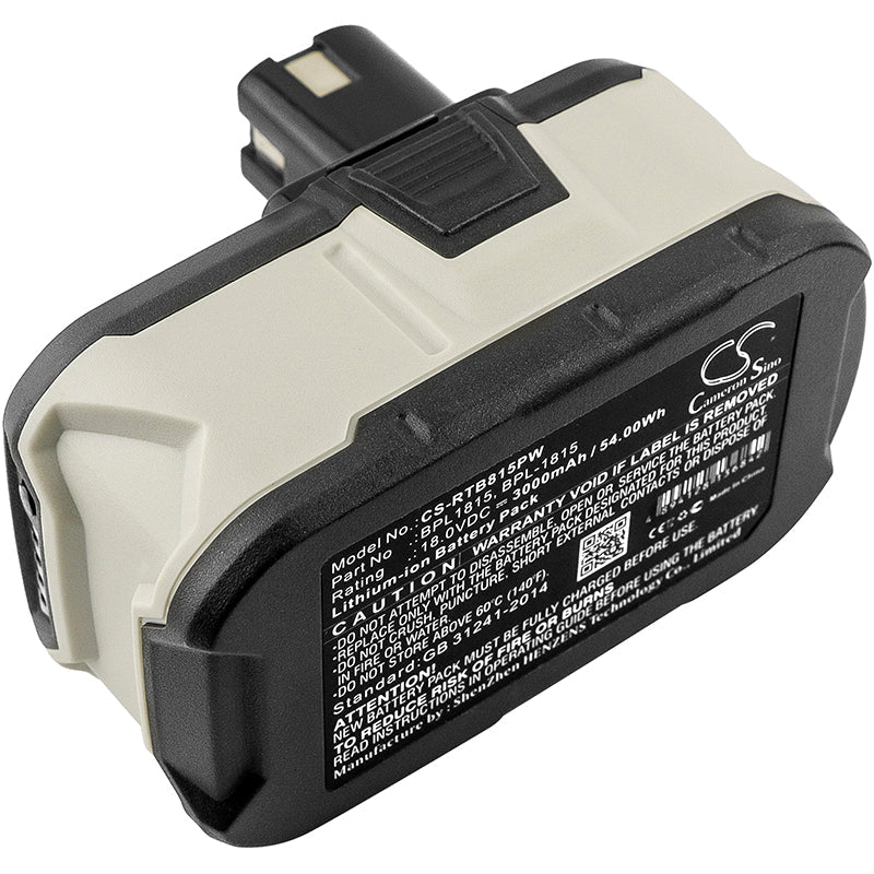 Replacement Battery for Ryobi  BID-1801M – Power Tools – 3000mAh / 54.00Wh / 18.0V
