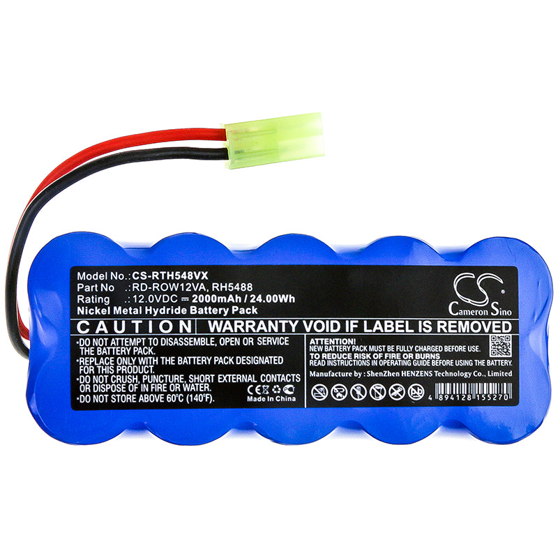 Replacement Battery for Rowenta | Tefal RH5488 – Vacuum – 2000mAh / 12V
