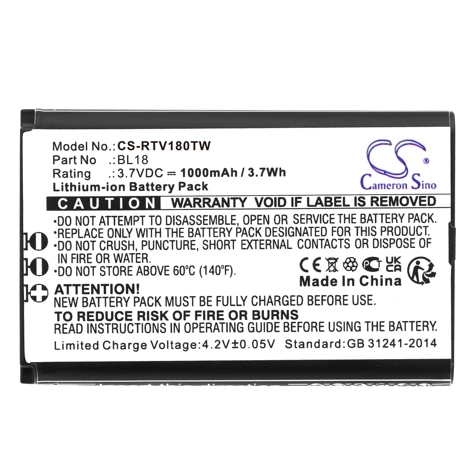 Replacement Battery for Retevis RT18 – Two-Way Radio – 1000mAh / 3.7V - image 3