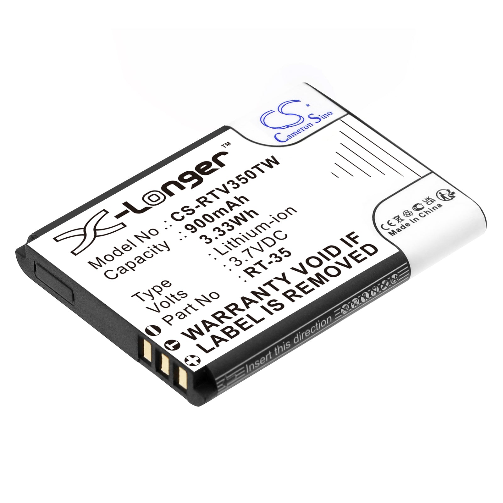 Replacement Battery for Retevis RT35 – Two-Way Radio – 900mAh / 3.7V - image 1