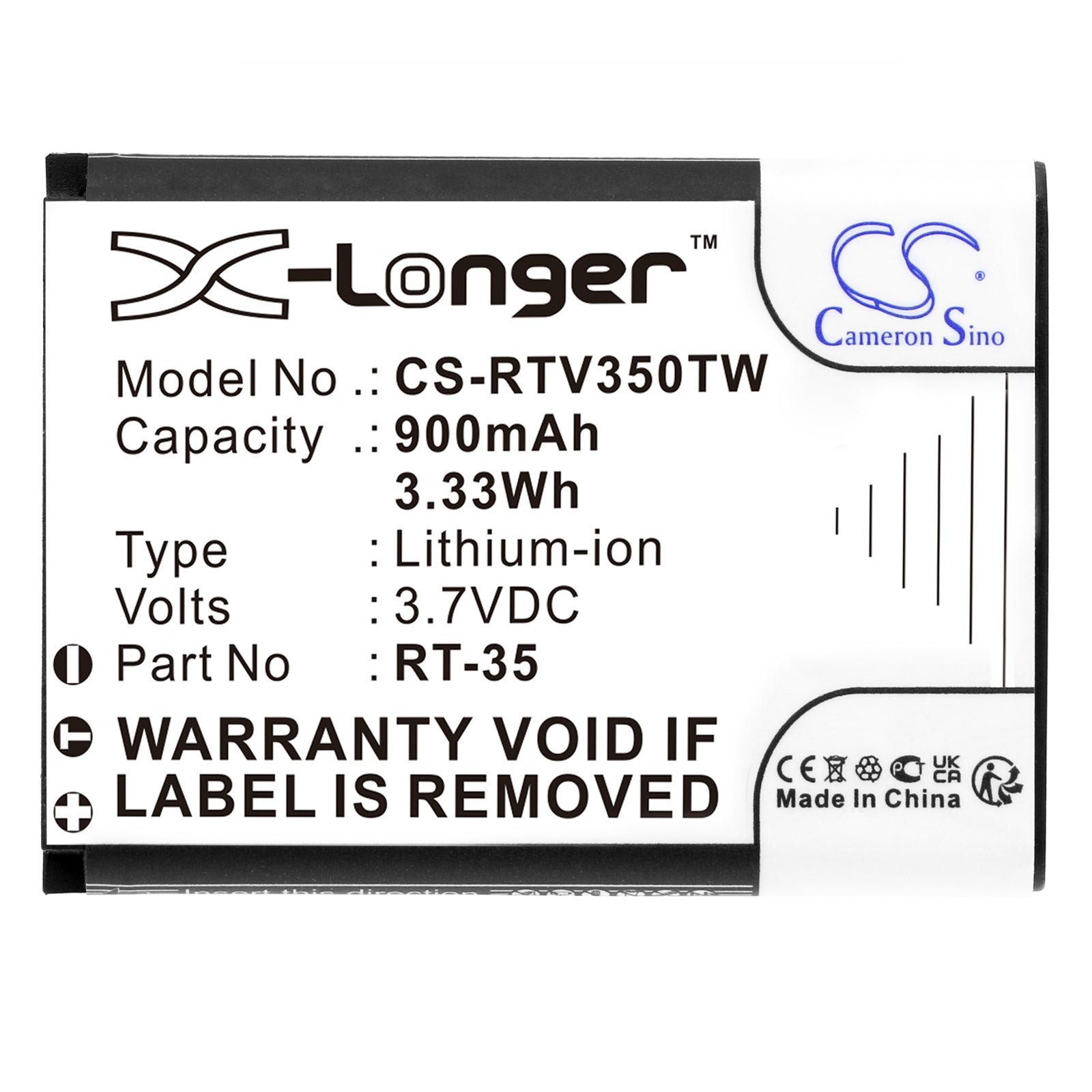 Replacement Battery for Retevis RT35 – Two-Way Radio – 900mAh / 3.7V - image 3