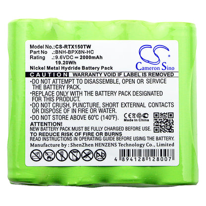 Replacement Battery for Ritron Patriot RTX150 – Two-Way Radio – 2000mAh / 9.6V - image 3