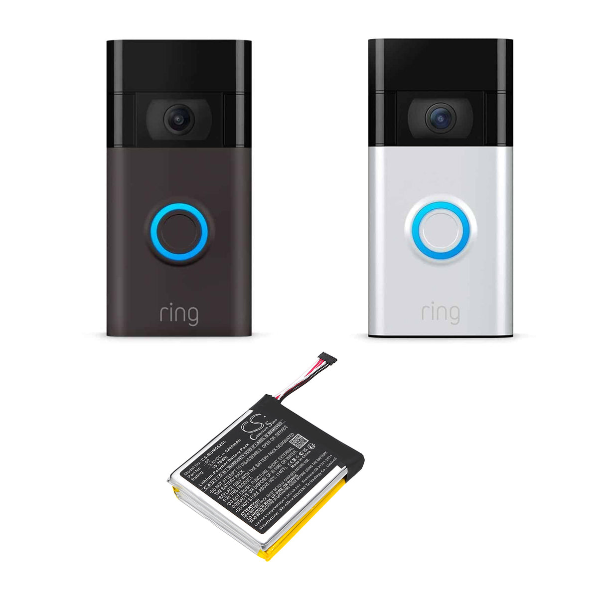 Replacement Battery for Ring 5UM5E5 – Home Security Camera – 5200mAh / 3.8V