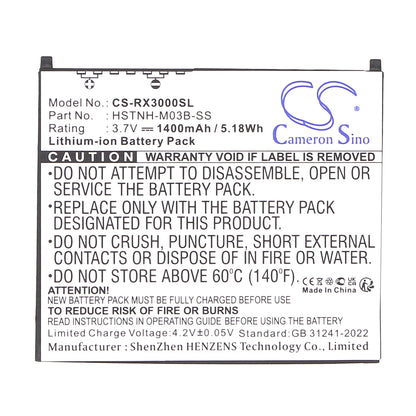 Replacement Battery for HP iPAQ hx2000 – PDA, Pocket PC – 1400mAh / 3.7V