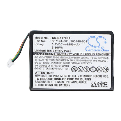 Replacement Battery for HP iPAQ RZ1700 – PDA, Pocket PC – 1450mAh / 3.7V