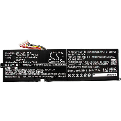Replacement Battery for Razer RZ09-00830500-R3U1 – Notebook, Laptop – 5100mAh / 11.1V - image 3