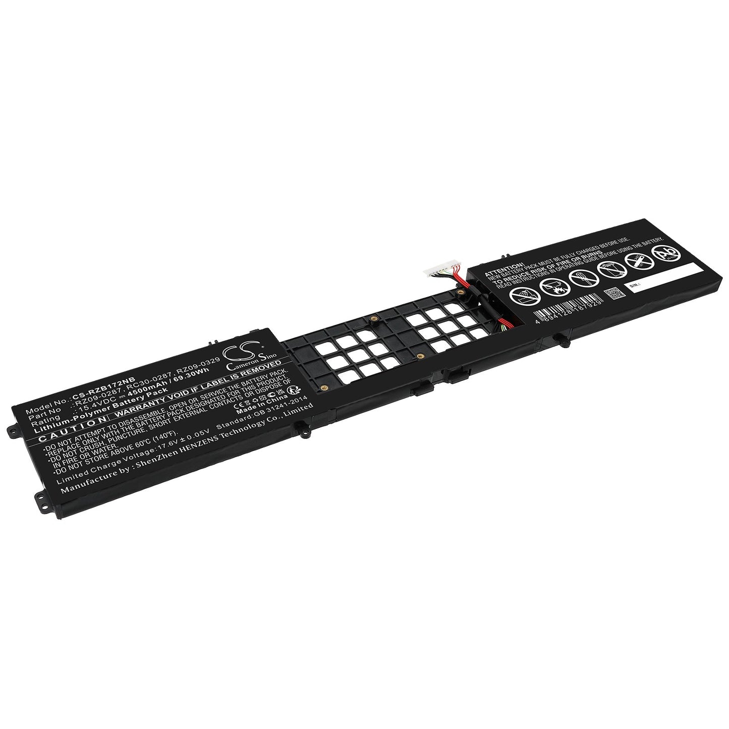 Replacement Battery for Razer  Blade 17 4K 120HZ RTX 3080 (20 – Notebook, Laptop – 4500mAh / 69.30Wh / 15.4V