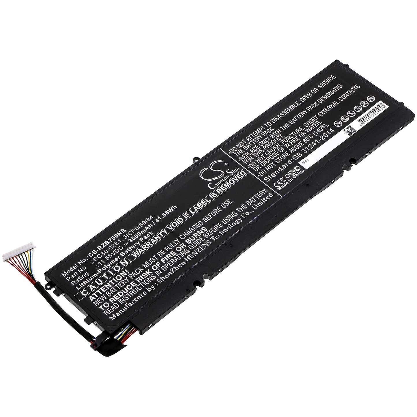 Replacement Battery for Razer Blade Stealth i7-8565U – Notebook, Laptop – 3600mAh / 11.55V - image 1