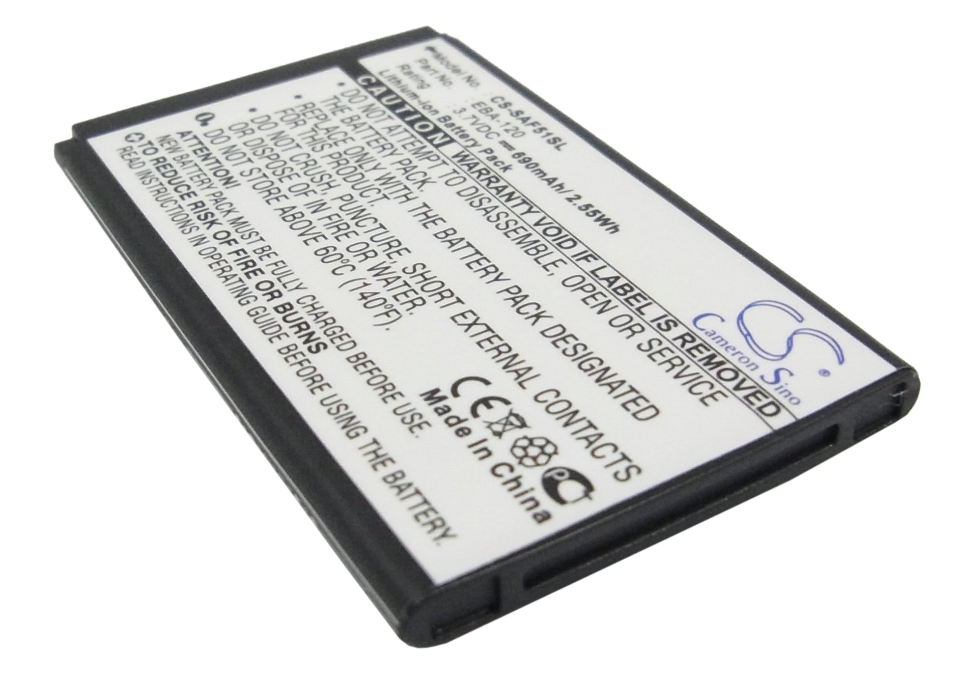 Replacement Battery for Siemens AF51 – Mobile, SmartPhone – 690mAh / 3.7V - image 1