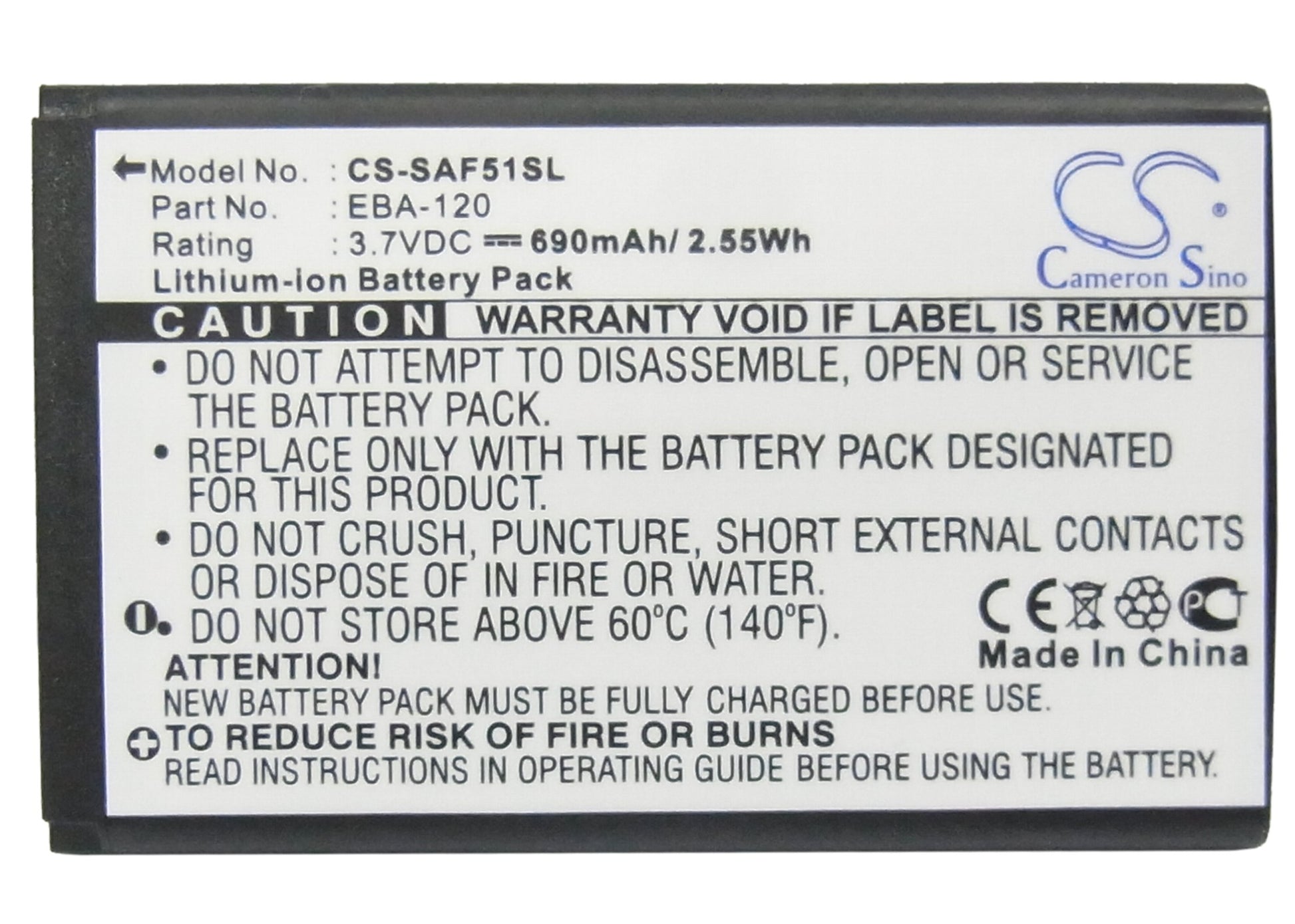 Replacement Battery for Siemens AF51 – Mobile, SmartPhone – 690mAh / 3.7V - image 5