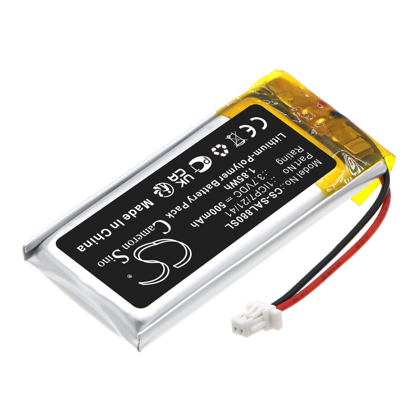Replacement Battery for Samson  Airline 88 Fitness – Wireless Headset – 500mAh / 1.85Wh / 3.7V