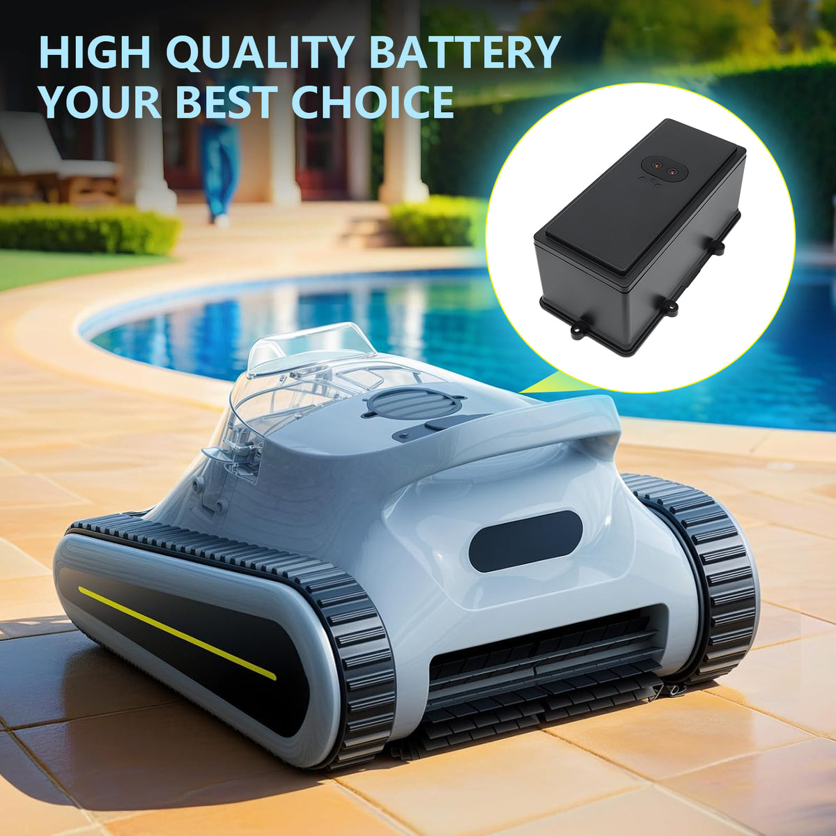Replacement Battery for Seauto Shark – Robotic Pool Cleaner – 10400mAh / 21.9V