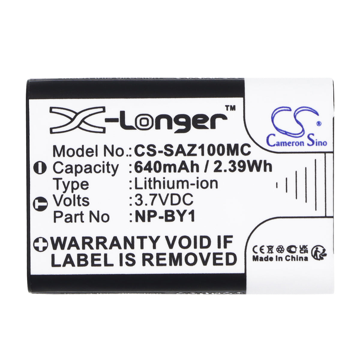 Replacement Battery for Sony Action Cam Mini AZ1 – Camera – 640mAh / 3.7V