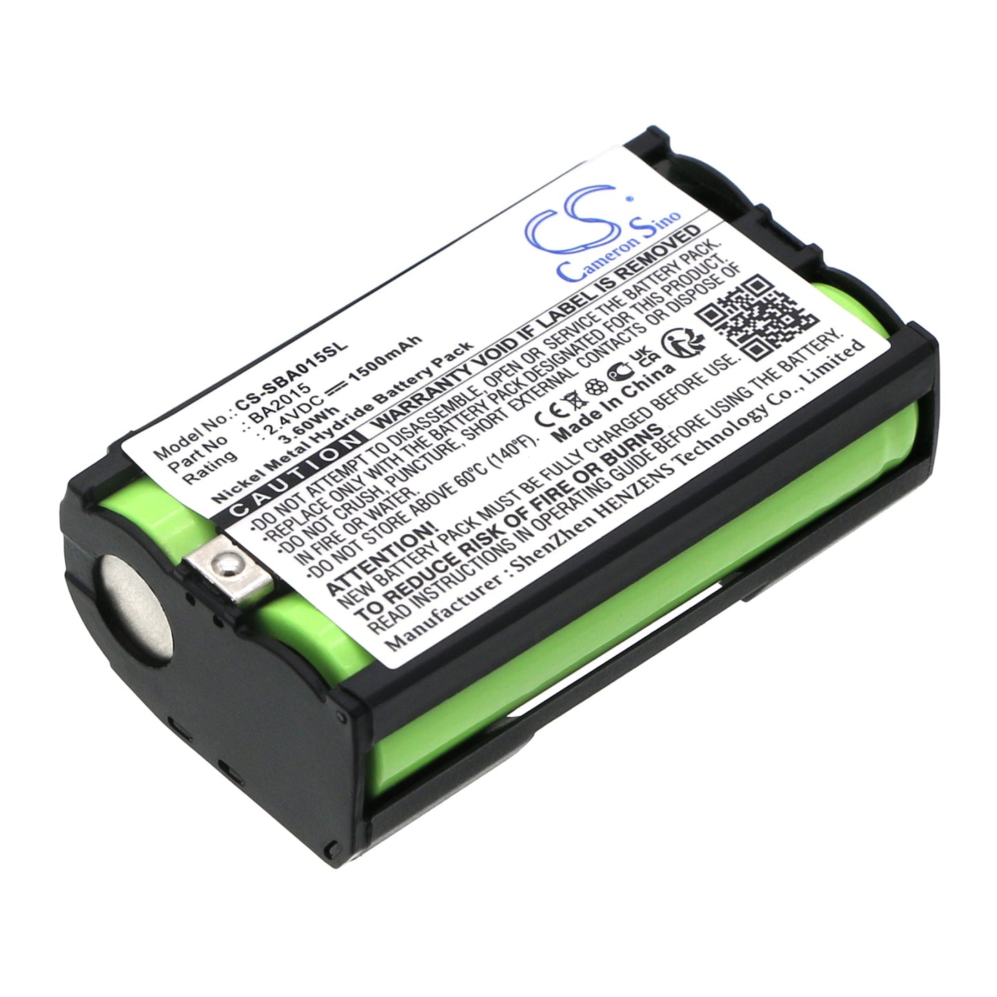 Replacement Battery for Sennheiser  2015FM – Wireless Headset – 1500mAh / 3.60Wh / 2.4V