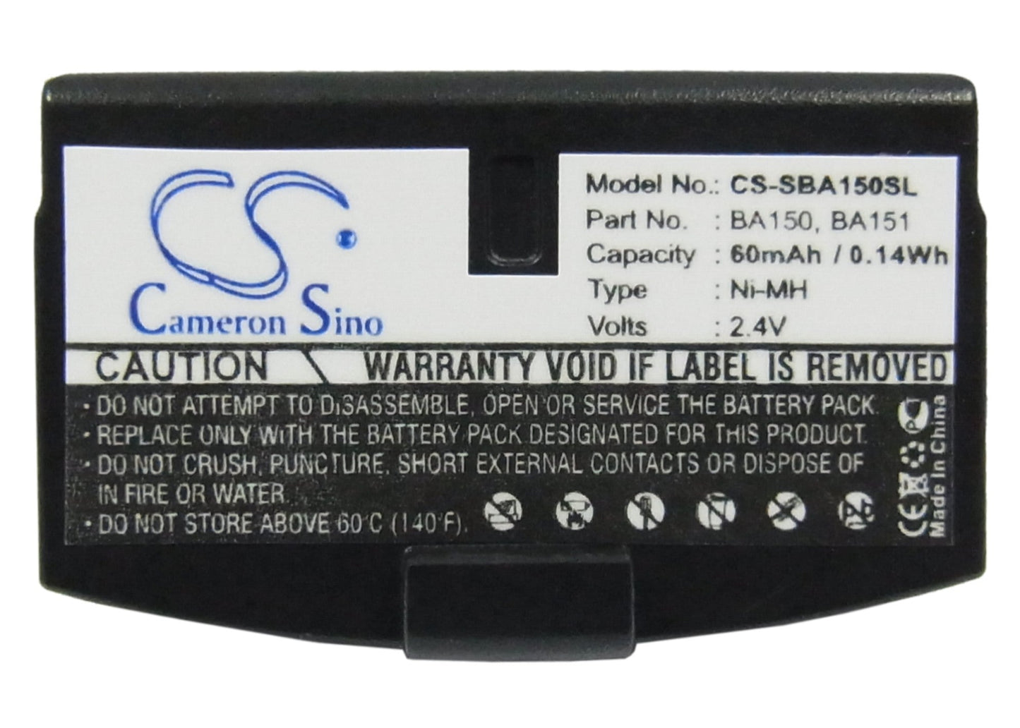 Replacement Battery for Williams Sound  WIRRX16 – Wireless Headset – 60mAh / 0.144Wh / 2.4V