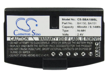 Replacement Battery for Sennheiser  A200 – Wireless Headset – 60mAh / 0.144Wh / 2.4V