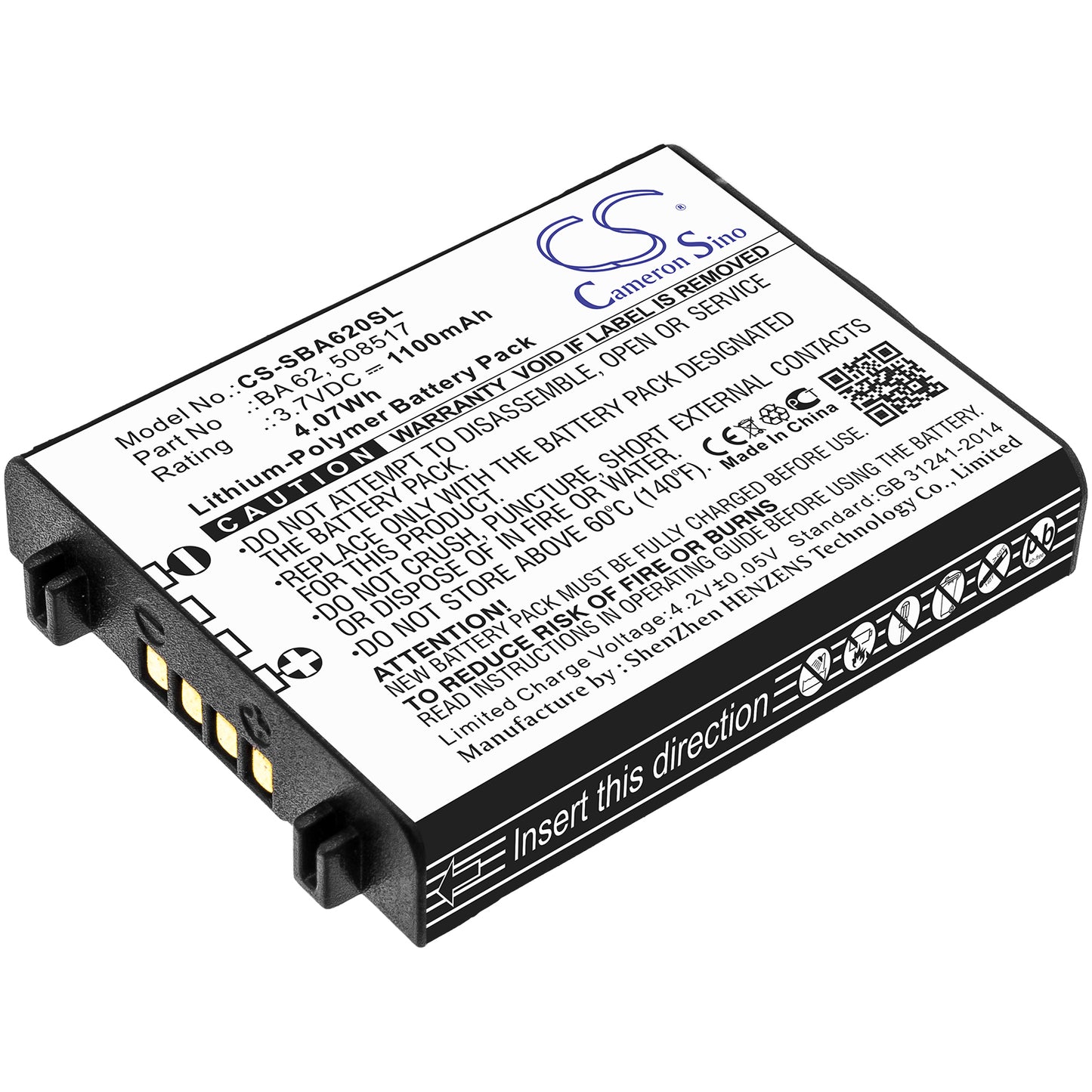 Replacement Battery for Sennheiser SK 6212 – Wireless Headset – 1100mAh / 3.7V - image 1