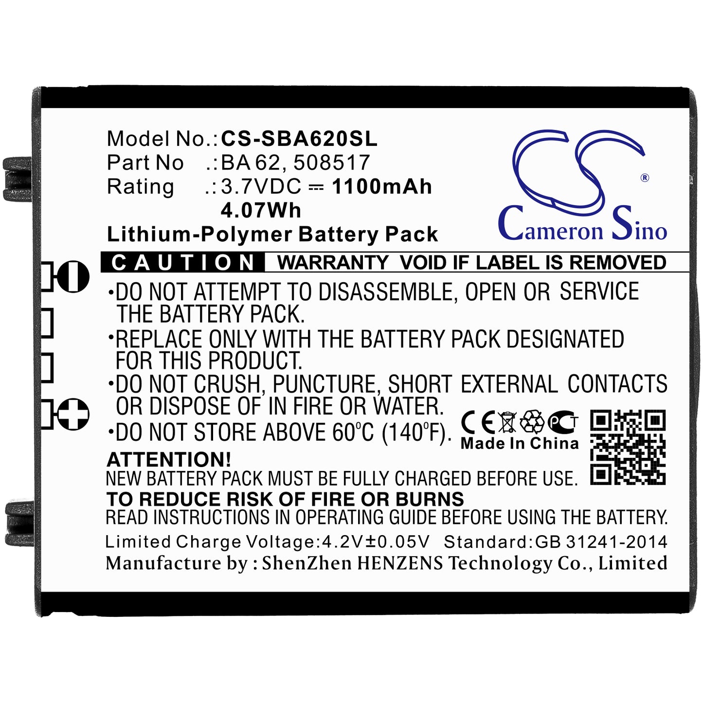 Replacement Battery for Sennheiser SK 6212 – Wireless Headset – 1100mAh / 3.7V - image 3