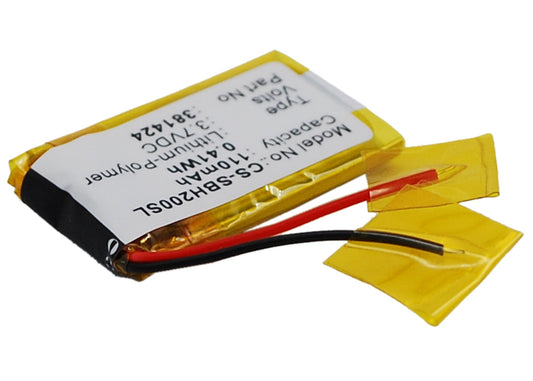 Replacement Battery for Sony  SBH-20 – Wireless Headset – 110mAh / 0.41Wh / 3.7V