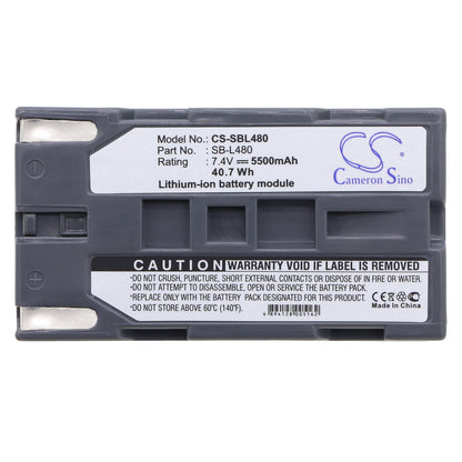 Replacement Battery for Samsung  SCL810 – Camera – 5500mAh / 7.4V