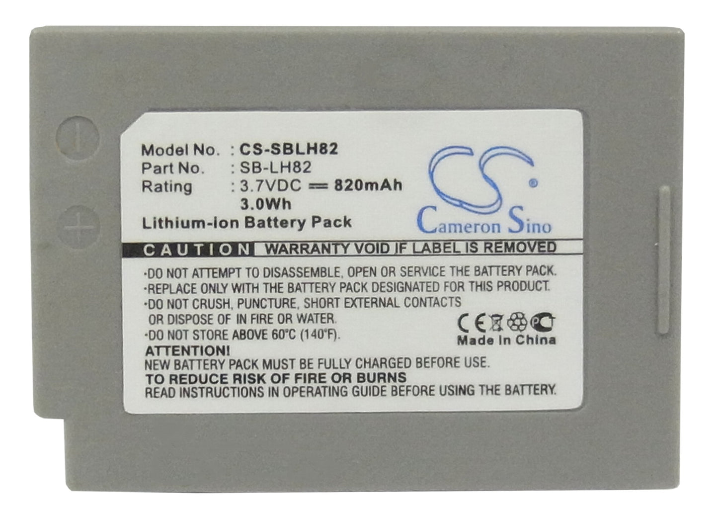 Replacement Battery for Samsung SDC-MS21B – Camera – 820mAh / 3.7V - image 5