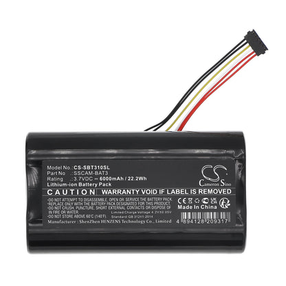 Replacement Battery for SimpliSafe SimpliSafe – Home Security Camera – 6000mAh / 3.7V