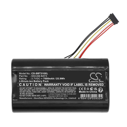 Replacement Battery for SimpliSafe SimpliSafe – Home Security Camera – 7000mAh / 3.7V
