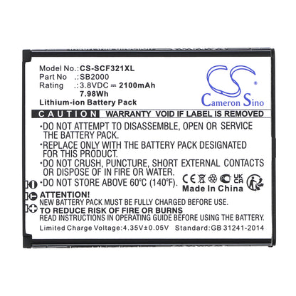 Replacement Battery for Schok Flip SC3218T – Mobile, SmartPhone – 2100mAh / 3.8V