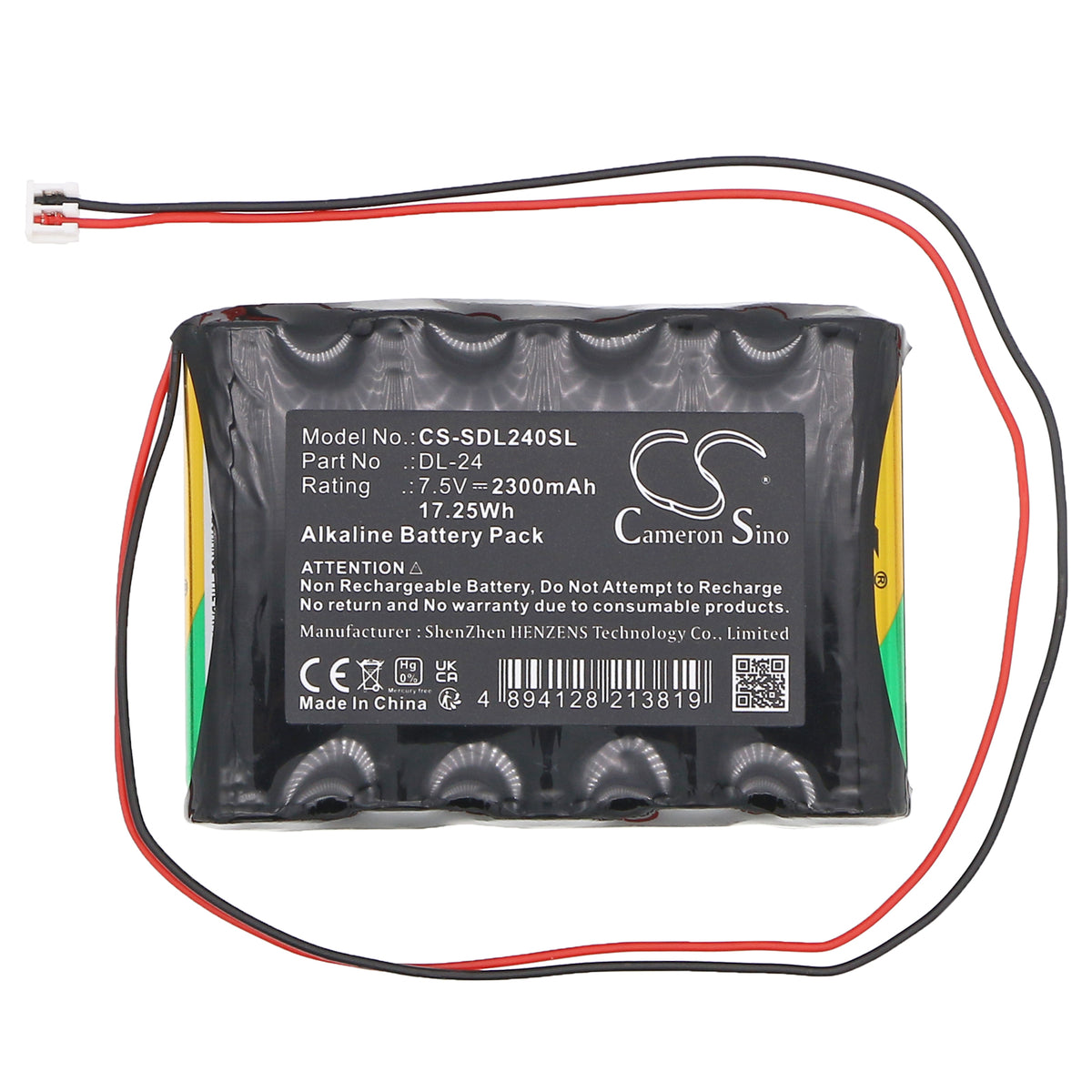 Replacement Battery for DoorLock DL-24 – Door Lock – 2300mAh / 7.5V