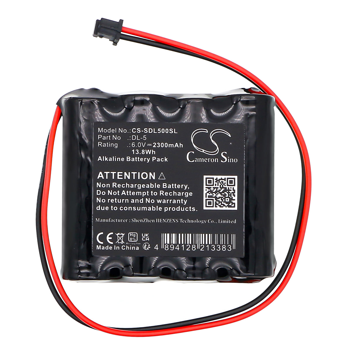 Replacement Battery for NABC | Saflok | Room Safe | Zoro | Vanguard | KeyLock HTL3 – Door Lock – 2300mAh / 6V