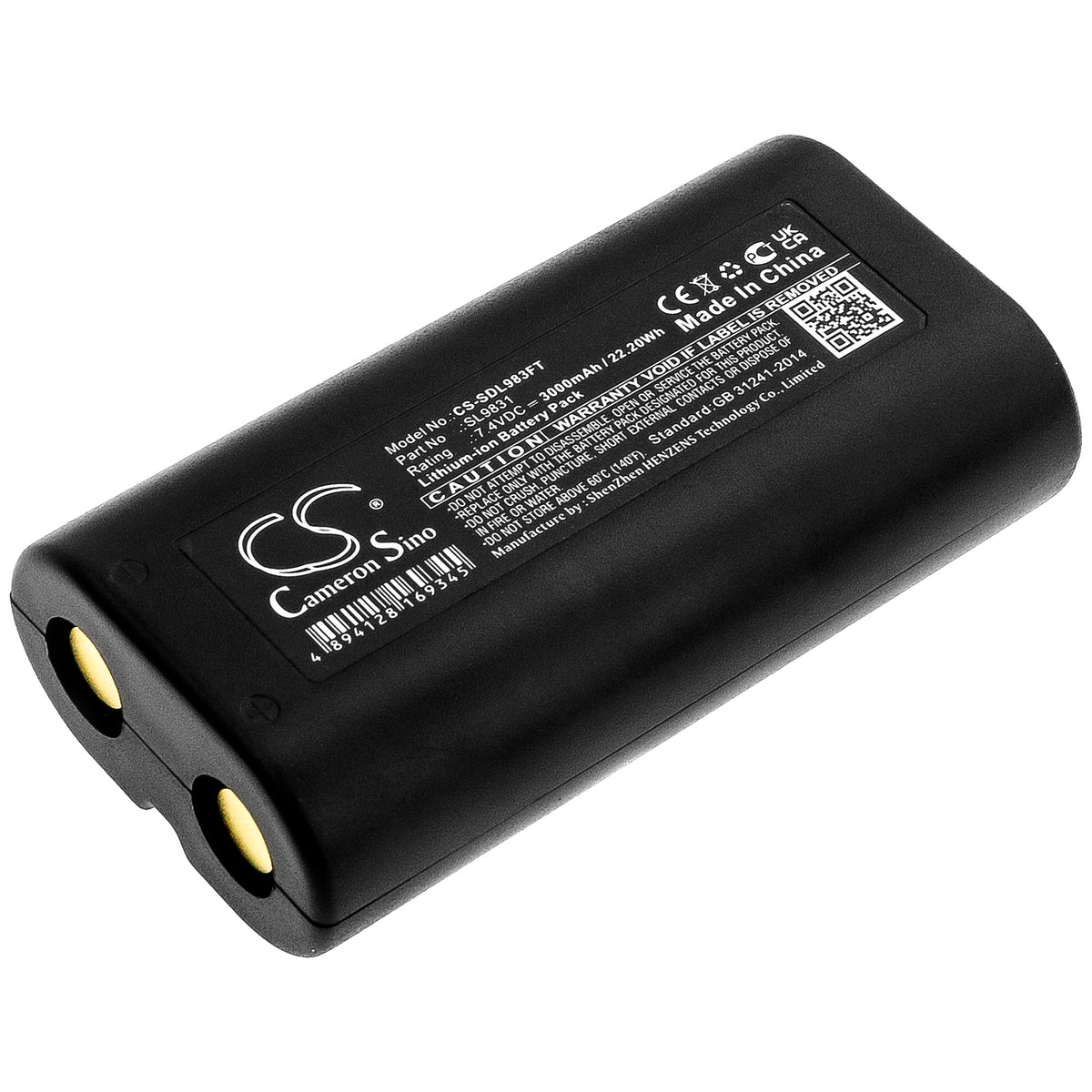 Replacement Battery for SeaLife Sea Dragon 1200 – Flashlight – 3000mAh / 7.4V