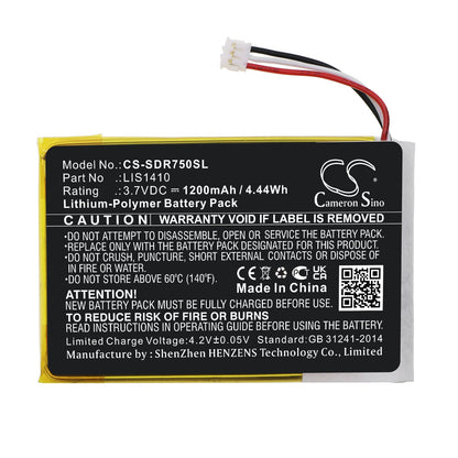 Replacement Battery for Sony  MDR-DS7500 – Wireless Headset – 1200mAh / 4.44Wh / 3.7V