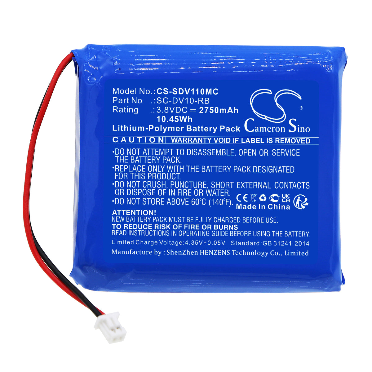 Replacement Battery for Pyle | PatrolEyes PRTPPBCM22BAT – Body Camera – 2750mAh / 3.8V