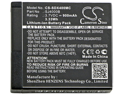 Replacement Battery for Cybernetik  UHD 4K – Camera – 900mAh / 3.33Wh / 3.7V