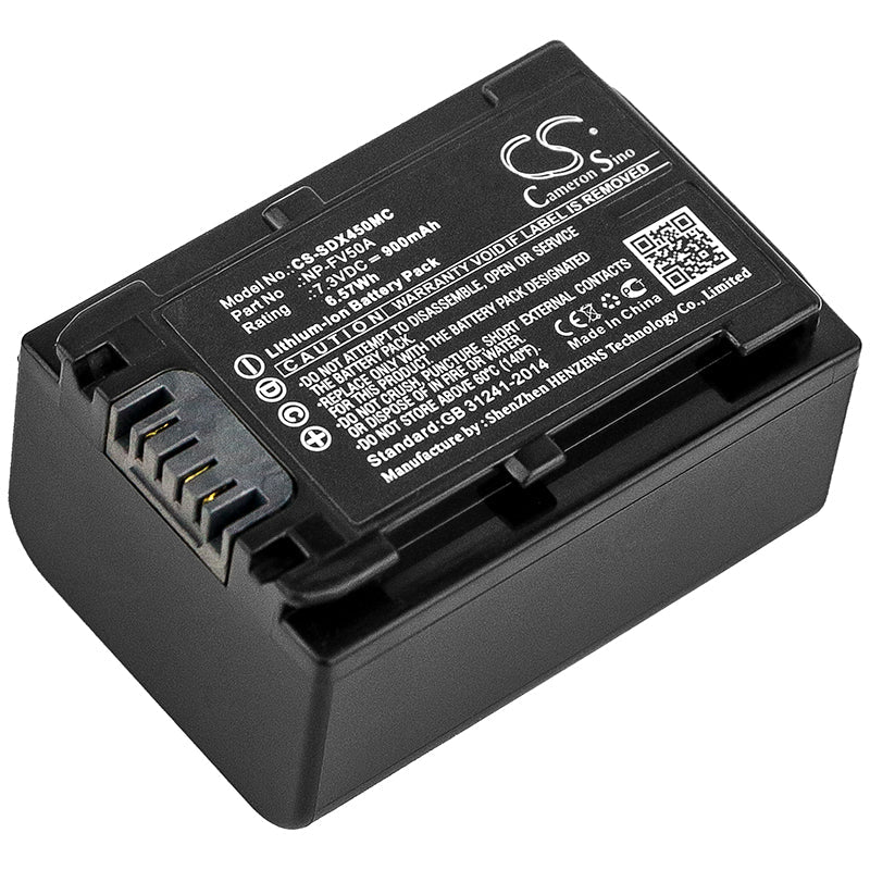 Replacement Battery for Sony  FDR-AX33 – Camera – 900mAh / 6.57Wh / 7.3V